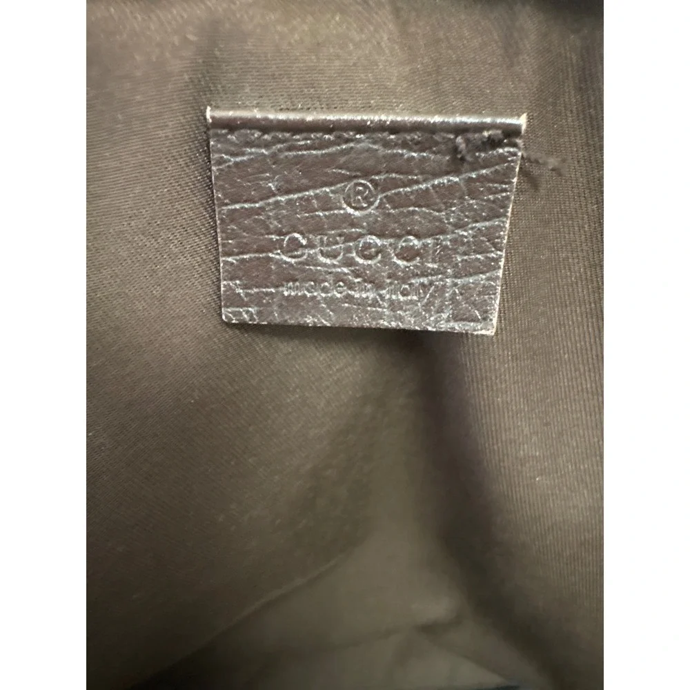 Gucci GG Supreme Briefcase Brown Leather Laptop Bag 28723 486628 Vintage